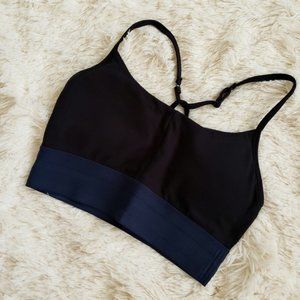 MPG black and blue sports bra